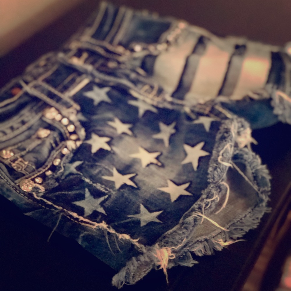 Miss Me American Flag Shorts